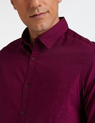 Amazon Brand - Symbol Men's Pack of 2 Cotton Casual Shirt| Regular Fit | Plain | Full Sleeve | Available in Plus Sizes