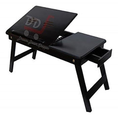 DDS Dream Decor Shoppee Wood Portable Laptop Table Adjustable Height With 1 Drawer (Blue)