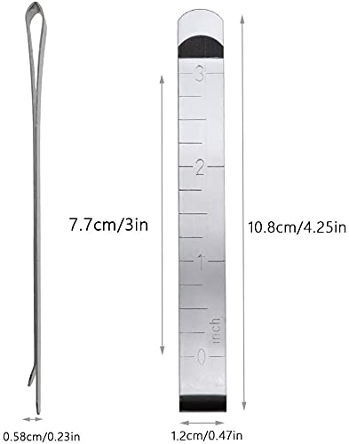 SYGA 20Pcs Hemming Sewing Clips Stainless Steel 3 Inches Wonder Clips, Pinning, Dressmaking Sewing Accessories, Quilting Measurement Ruler Supplies Set of 20 Sewing Tool - Silver, 20 Pieces