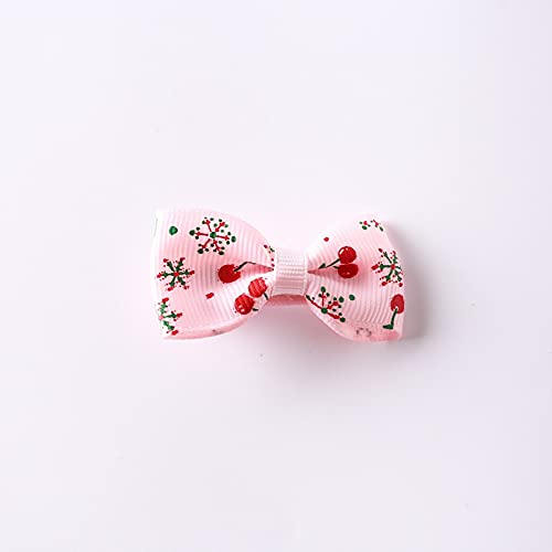 MOMISY 8 Pcs Baby Hair Clip For Girl Bow Hair Accessory For All Type of Infant Toddler Baby Hairs Bow Rainbow Cloud Unicorn Patterns- Set of 8, Watermelon, Strawberry, Cherry, Striped