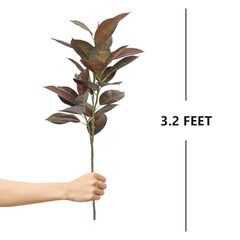 AAVANA GREENS Plastic 40 Inch Artificial Flower Plant for Indoor and Outdoor, Home, Shop, Office, Restaurant Decoration Dark Green (Pack of 1) (1, Plant 8 - with Pot)