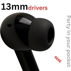 ShreeADR Premium TWS Bluetooth Wireless Earbuds with HD Sound, Noise Reduction, Gaming, Smart Touch Controls, Clear Calls & Type-C Charging Case (Black)