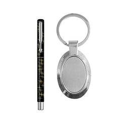 Parker Gift Set | Vector Special Edition Chrome Trim Roller Ball Pen with Parker Keychain | Ideal for Gifting | Elegant Gift for Any Occasion