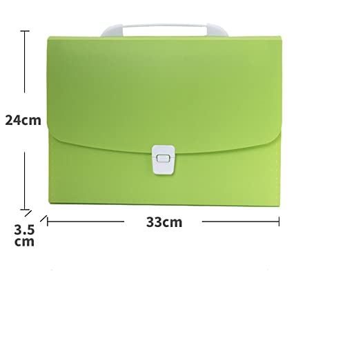 MOMISY Expanding Office Document File Folder, A4 Size 7 Compartment Portable Accordion Folder Expandable File Document Organiser Folders Plastic Bills Storage Box 33x24x3.5cm- Red