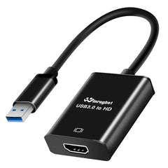 USB 3.0 to HDMI Adapter for Monitor 1080P@60Hz Display with 5Gbps High Speed Transmission, Support Extend & Mirror Mode, Compatible with Window Mac Laptop Desktop Projector TV