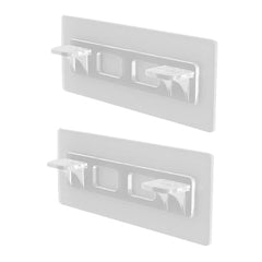 AMIQUS 10 Pcs Hevy Duty Self Adhesive Hook for Hanging Kitchen Item and Other Stainless Steel, Gold Waterproof, Strong Towels, Keys, Utensils,Robes Double-Sided Transparent (Double Claw V Shape)