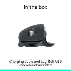Logitech MX Master 4, Ergonomic Wireless Mouse with Advanced Performance Haptic Feedback, Ultra-Fast Scrolling, USB-C Charging, Bluetooth, Windows, MacOS - Graphite
