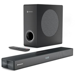 Portronics 140W Pure Sound 110 2.1 Channel Home Theatre with Deep Base Wired Subwoofer, Bluetooth 5.3, TI DSP Chipset, HDMI ARC, Optical, USB, AUX, Multiple EQ Modes, Remote (Black)
