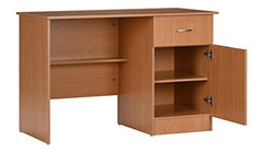 DeckUp Hermes Engineered Wood Study & Computer Table and Office Desk (Bavarian Beech, Matte Finish)