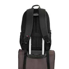 Tommy Hilfiger Laptop Backpack Elbert - Navy | Backpack for School, College and work | Water-Resistant, Fits 15-inch Laptop, with Rain Cover, Trolley Holder & 1-Year Warranty | 31L Capacity