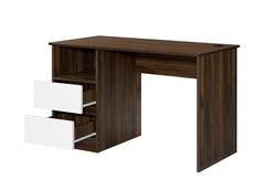 DeckUp Jade Study Table and Office Desk (Walnut & White, Matte Finish)