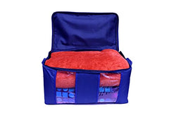 VR ATULIT BY CHOOSY 12 Flap Saree Bag | Clothes Storage Bag for Sarees, Blankets | Large Storage Bag for Clothes with Transparent Zip Covers | Foldable Quilted Bag Organizer with Handle for Wardrobe