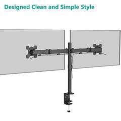 WALI Triple Monitor Mount, Three Desk Mount Fits 13-27in Screens,Holds up to 22lbs, Multiple Monitor Stand with Tilt, Swivel, Rotation, VESA 75x75,100x100mm(M003S), Black