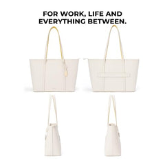 MOKOBARA Astrid Tote 22L Laptop Bag 16 Inch Office Travel Handbag Beige