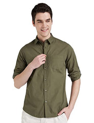 Amazon Brand - Symbol Men's Pack of 2 Cotton Casual Shirt| Regular Fit | Plain | Full Sleeve | Available in Plus Sizes