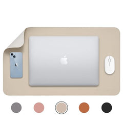 AROPANA Anti-Slip Extended Mouse Pad 90x45cm | PU Vegan Leather Desk Mat | Large Computer Desk Protector Pad with Suede Base for Keyboard, Laptop, Office & Home (Grey)
