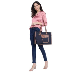 Womanix Laptop Tote Bag,14 inch Laptop Bag, Shoulder Bags With Back Trolley Strap, Casual Briefcase, Handbag for Travel, Office, College,Work