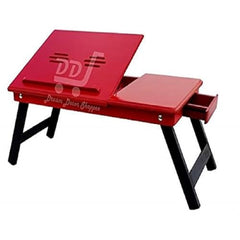 DDS Dream Decor Shoppee Wood Portable Laptop Table Adjustable Height With 1 Drawer (Blue)
