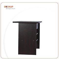 DeckUp Plank Giona Engineered Wood Study Table and Office Desk (Walnut and White, Matte Finish)