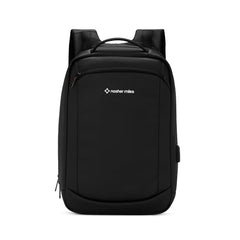Nasher Miles Madison Passenger Workpack 22 Liters Water Resistant, Padded, Premium Reversed Polyester Black Yellow Laptop Backpack | USB charging| Unisex | Ideal For Office (Black & Yellow)