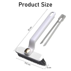 MOMISY 360° Rotating Gap Cleaning Brush, Hard Bristle Crevice Brush for Corners, Multi-Function Cleaning Tool (White)