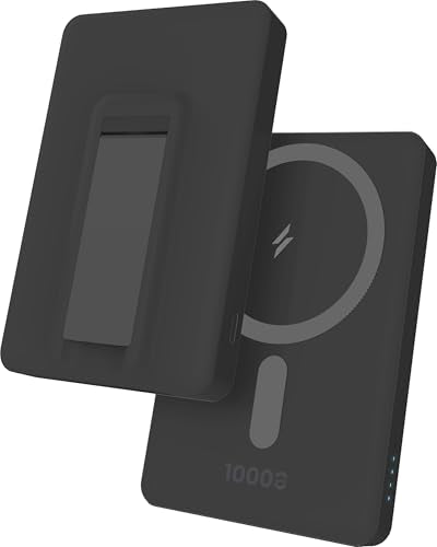 10000mAh Magnetic Wireless Power Bank Sylaris Magpro for iPhone 17/16/15/14/13/12 Series Type C Fast Charging Lithium Polymer Battery (Input & Output) 15w Wireless & Mag-Safe - Black