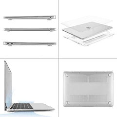 MOSISO Compatible with MacBook Air 13 inch Case 2021-2018 Release A2337 M1 A2179 A1932, Plastic Hard Shell&Keyboard Cover&Screen Film&Storage Bag for MacBook Air 13.3 inch Case, Deep Teal