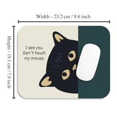 SHERISH Cute Cat (I'm OK) Mouse Pad for PC & Laptop – Waterproof Desk Mat with Funny Cartoon Cat Design, Smooth Cloth Surface & Non-Slip Rubber Base Ideal for Office, Work from Home & Gaming 19x23 cm