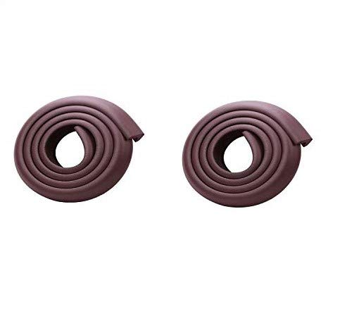 SYGA Pack of 2 Baby Safety Strip Furniture Edge Guard Cushion Corner Cover 2 Meter 6.5 feet Tape Infant Bump Protector (UShape_Brown)
