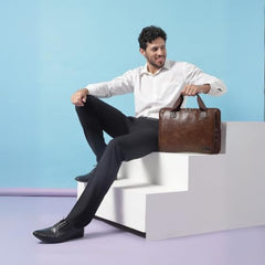 VISMIINTREND Laptop Leather Bag for Man | Coffee Brown