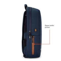 Nasher Miles Madison Passenger Workpack 22 Liters Water Resistant, Padded, Premium Reversed Polyester Black Yellow Laptop Backpack | USB charging| Unisex | Ideal For Office (Black & Yellow)