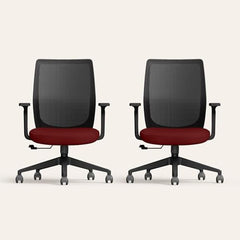 Interio by Godrej Curv Premium Mesh Wide Back Ergonomic Chair | Work from Home/Study Chair | 1-Year Warranty | Height Adjustable Chair | Heavy Duty PP Base | DIY Installation, Black