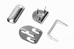 M Fabrics Stainless Steel Pant Trouser Hooks (Silver, 2-Part Sew-On, Set of 20) | Rust-Free Fasteners for Pants, Shorts, Dresses & Garments