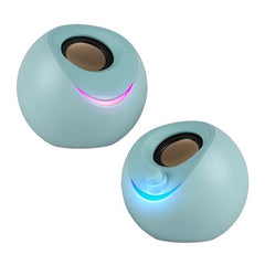 ZEBRONICS Blues 2.0 Computer Speakers, 8 Watts, 45° Elevated Drivers, Dual Passive Radiators, USB Powered, AUX, Volume Control Knob, RGB LED, for Laptops & Desktop (Black)