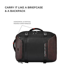 Gear Turbo 21"/45L Large Water Resistant Anti theft Laptop Backpack with Raincover | Backpack | Daypack |Briefcase | Travel Bag For Men/Women (Black - Grey)
