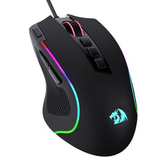 Redragon M612AK PRO RGB Gaming Mouse, 8000 DPI Wired/Wireless Optical Mouse with 9 Programmable Buttons & 7 Backlit Modes, BT & 2.4G Wireless, Software Supports DIY Keybinds Rapid Fire Button