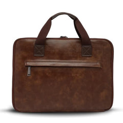 VISMIINTREND Laptop Leather Bag for Man | Coffee Brown