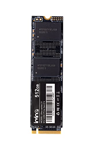 Irvine NVMe M.2 SSD 512GB | Solid State Drive | PCIe Gen3*4 | Speed Upto 1710 MB/s of Read & 1470 MB/s of Write | Internal Data Storage Device for Laptops and Desktops | 3 Year Warranty