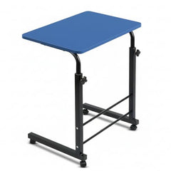 Multipurpose Movable and Foldable Wooden Study Table with Adjustable Height Metal Study Table/Laptop Table for Student and Adults DIY (Do - it -Yourself) (Blue)