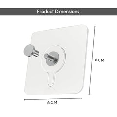 Shivstor 15 Pack Self Adhesive WallHook Heavy DutyHook for Hanging Without Drilling Transparent Nail Free StickyHook Strong Wall Hanger Set of 15 FlowerHook for Kitchen Bathroom Home Storage