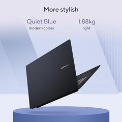 ASUS Vivobook 16, Snapdragon X, 16GB RAM, 512GB SSD, FHD+ 16", Windows 11, Office Home 2024, Quiet Blue, 1.88kg, X1607QA-MB049WS, Qualcomm Adreno iGPU, 45TOPS, M365 Basic (1Year)* Laptop