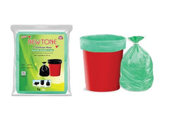 Newtone Garbage Bags | Large 24 X 32 Inches | 90 Bags (15 Bags X 6 Rolls) | Dustbin/Trash bin | Pouch Packing | (Green)