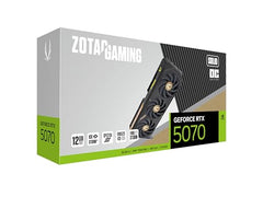 ZOTAC Gaming GeForce RTX 5070 Twin Edge OC Graphics Card - Black | 12 GB | GDDR7 | Dual Fan | SFF Ready | IceStorm 2.0 Advanced Cooling | ZT-B50700H-10P | Only Graphics Card with 5 Year Warranty
