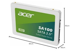 Acer SA100 480GB MAS0902+3D NAND SATA 2.5 inch(6.35cm) Internal SSD-560MB/s R, 493MB/s W Speed