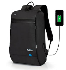 PAZZO Milestone Laptop bag for men | Office bag for men| Laptop Backpack for Men and Women with Anti-Theft Design, USB Port and 1 Year Warranty | Fits up to 15.6 inch Laptop, Macbook ~ Blue
