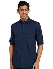 Amazon Brand - Symbol Men's Pack of 2 Cotton Casual Shirt| Regular Fit | Plain | Full Sleeve | Available in Plus Sizes