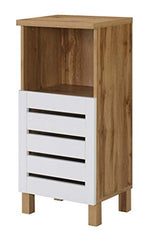 DeckUp Uniti Engineered Wood Bedside Table and End Table (Dark Wenge, Matte Finish)
