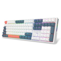 Redragon K668 RGB Gaming Keyboard, 104 Keys + Extra 4 Hotkeys Wired Mechanical Keyboard w/Sound Absorbing Foams, Upgraded Hot-swappable Socket, Mixed Color Keycaps, Red Switch
