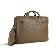 HAMMONDS FLYCATCHER Genuine Leather Office Bag for Men, 15.6 Inch Professional Brown Laptop Bag for Men, Adjustable Strap & Multi Compartments, 1 Year Warranty - Office, Travel, Daily Use
