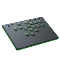 Fravex 16-Key Leverless Arcade Fight Controller – Black | All-Button Fightstick for PC/PS4/PS3/Nintendo Switch/Steam with OLED Display, Hot-Swap Short-Stroke Switches, RGB Lighting, SOCD & Turbo, USB-C